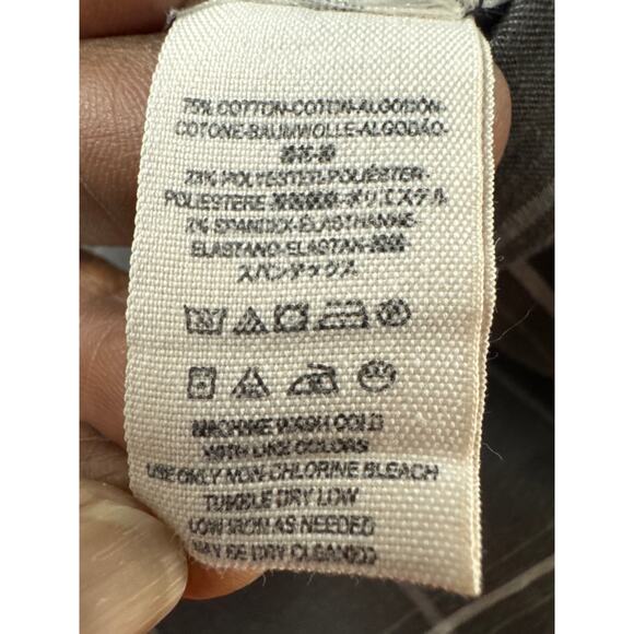 Free People Copenhagan Brown & Tan Windowpane Print Crop Pants Size 10 - Picture 7 of 7